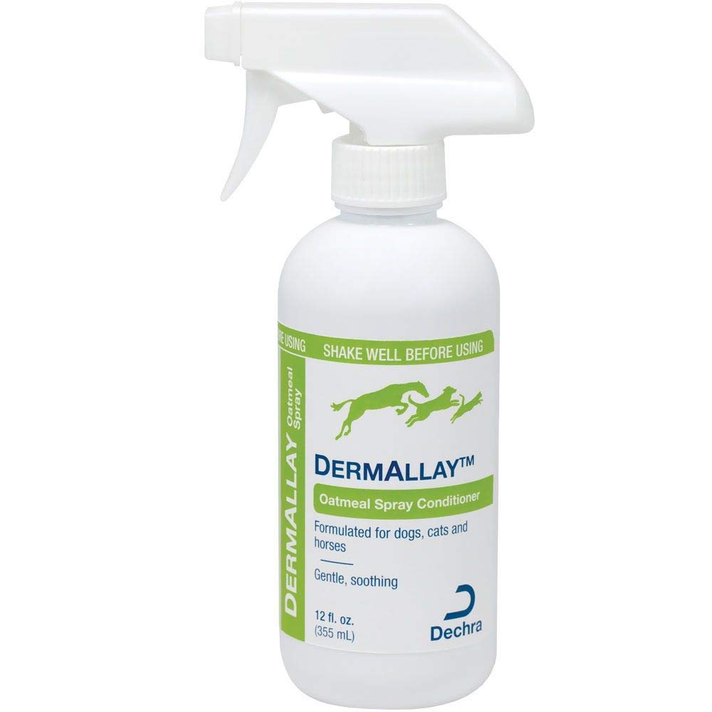 Dechra DermAllay Oatmeal Spray Bottle for gentle conditioning and soothing skin.