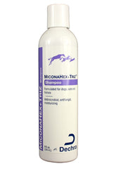 Dechra MiconaHex+Triz shampoo bottle front for pet skin support