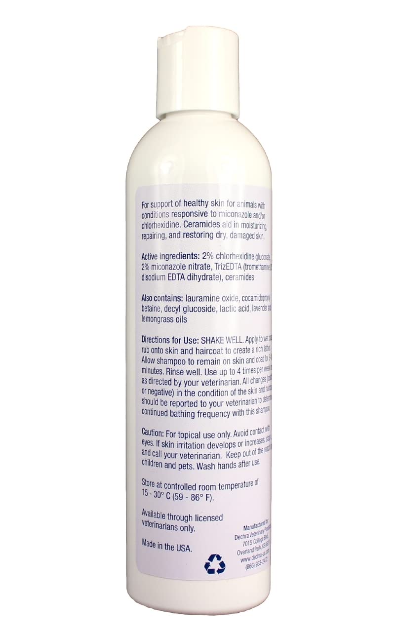 Dechra MiconaHex+Triz shampoo foaming lather for an easy pet bath