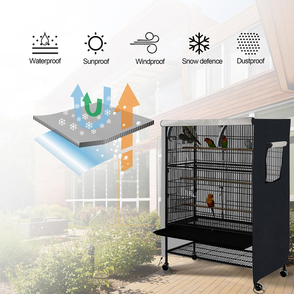 DECKALY universal bird cage cover XL waterproof fabric protects against spills