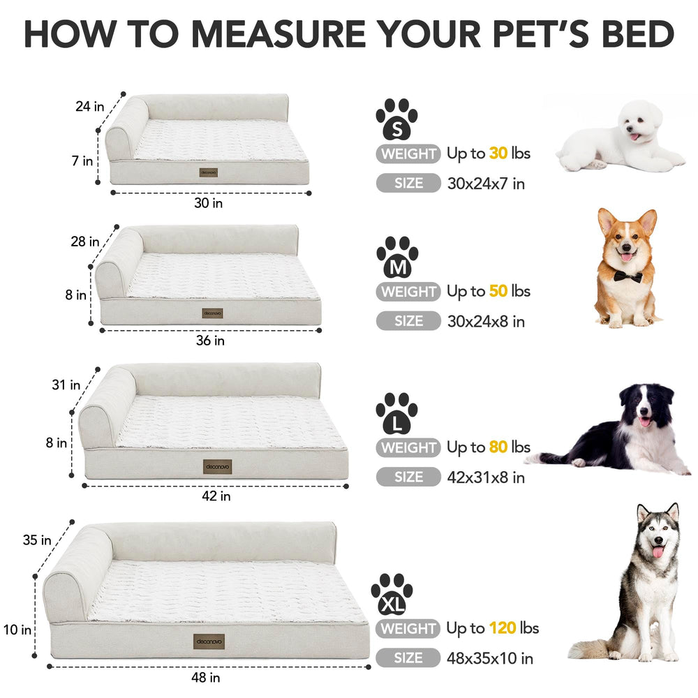 Deconovo beige finish blends with decor while your dog relaxes.