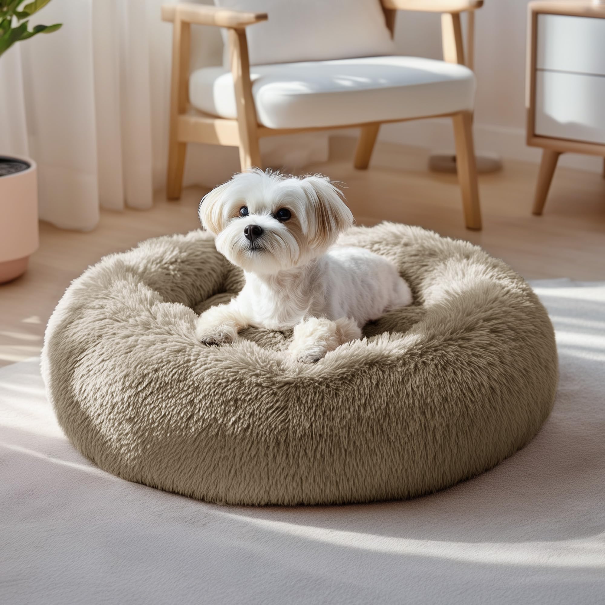 Deconovo donut bed outer view for restful naps