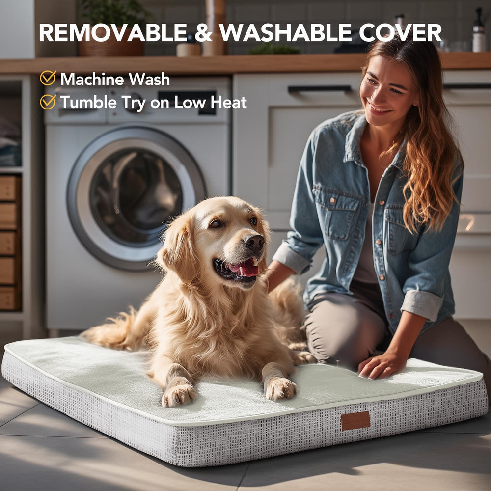 Deconovo orthopedic dog bed easy-clean design simplifies after-play cleanup.