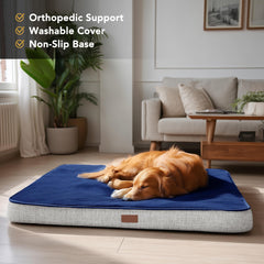 Deconovo orthopedic dog bed non-slip base keeps the bed in place on multiple surfaces