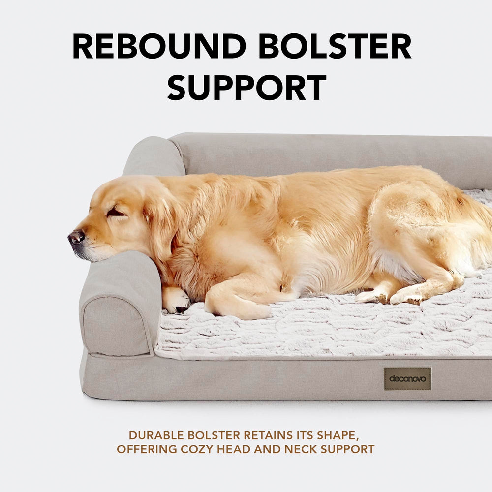 Deconovo sofa dog bed anti-slip bottom keeps bed steady on smooth floors.
