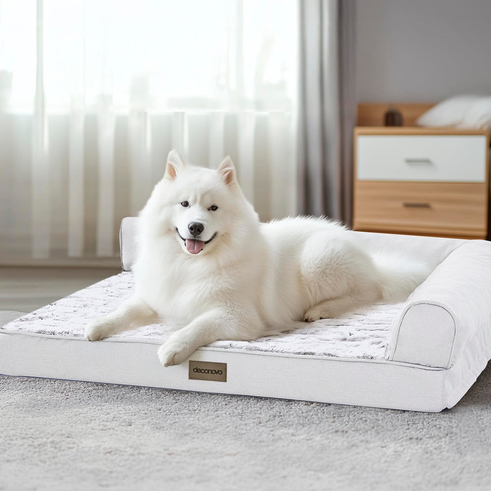 Deconovo dog bed with egg-crate foam cushions joints and airflow.