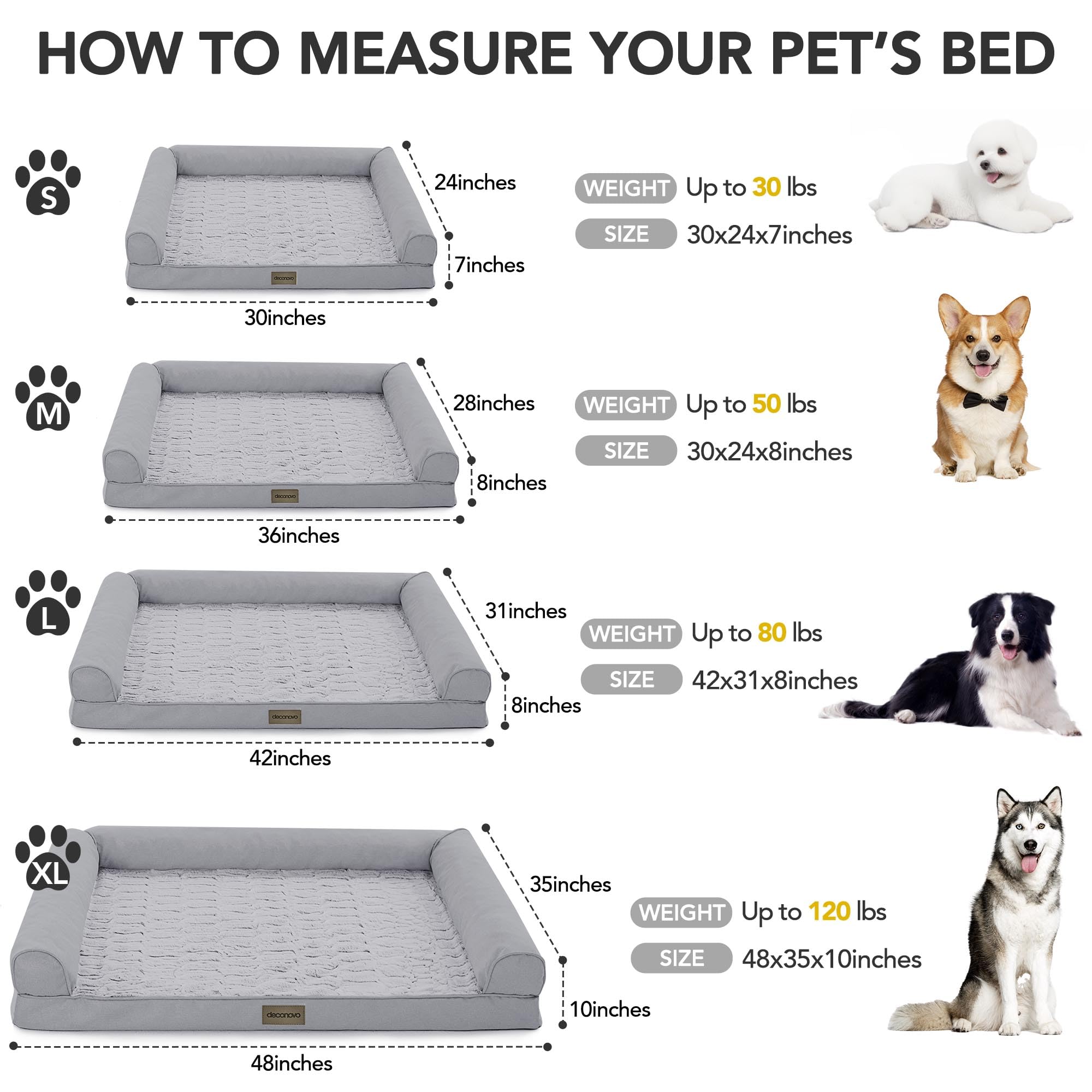 Deconovo grey velvet bed blends with decor while offering a cozy resting spot.