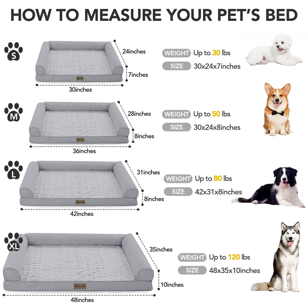 Deconovo grey velvet bed blends with decor while offering a cozy resting spot.