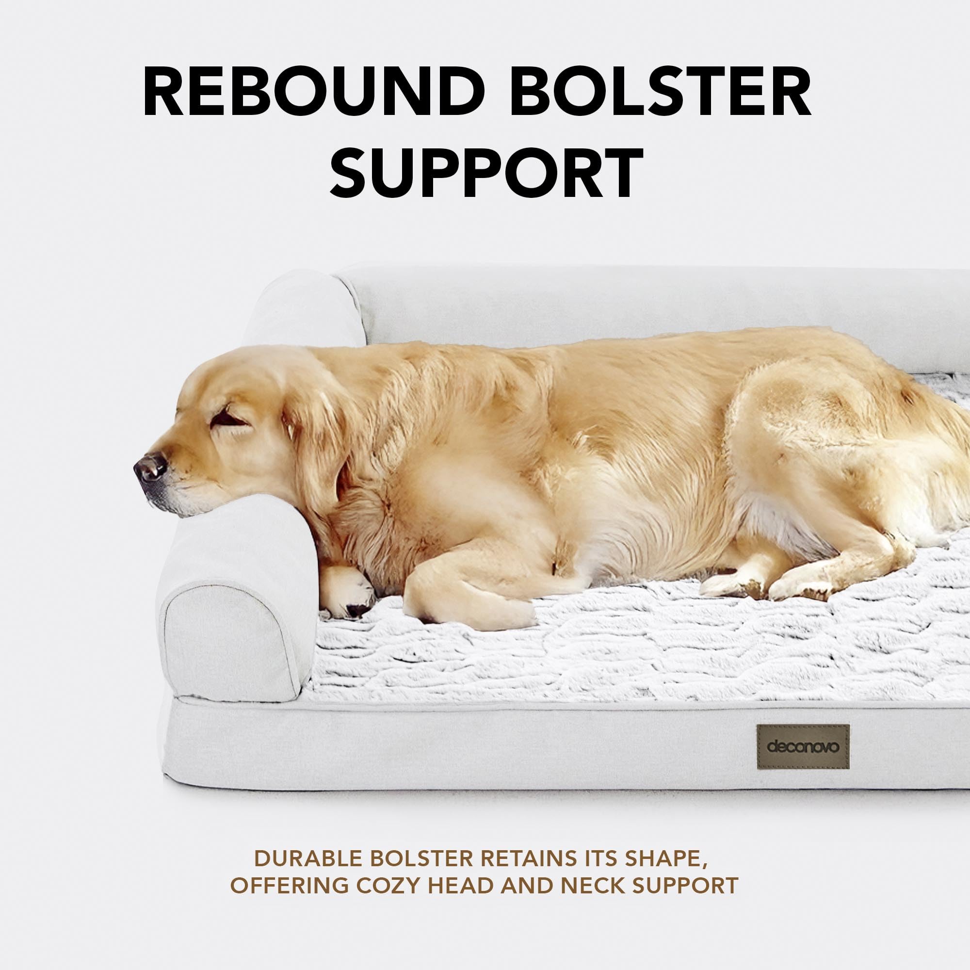 Deconovo sofa dog bed waterproof layer protects from spills and moisture.