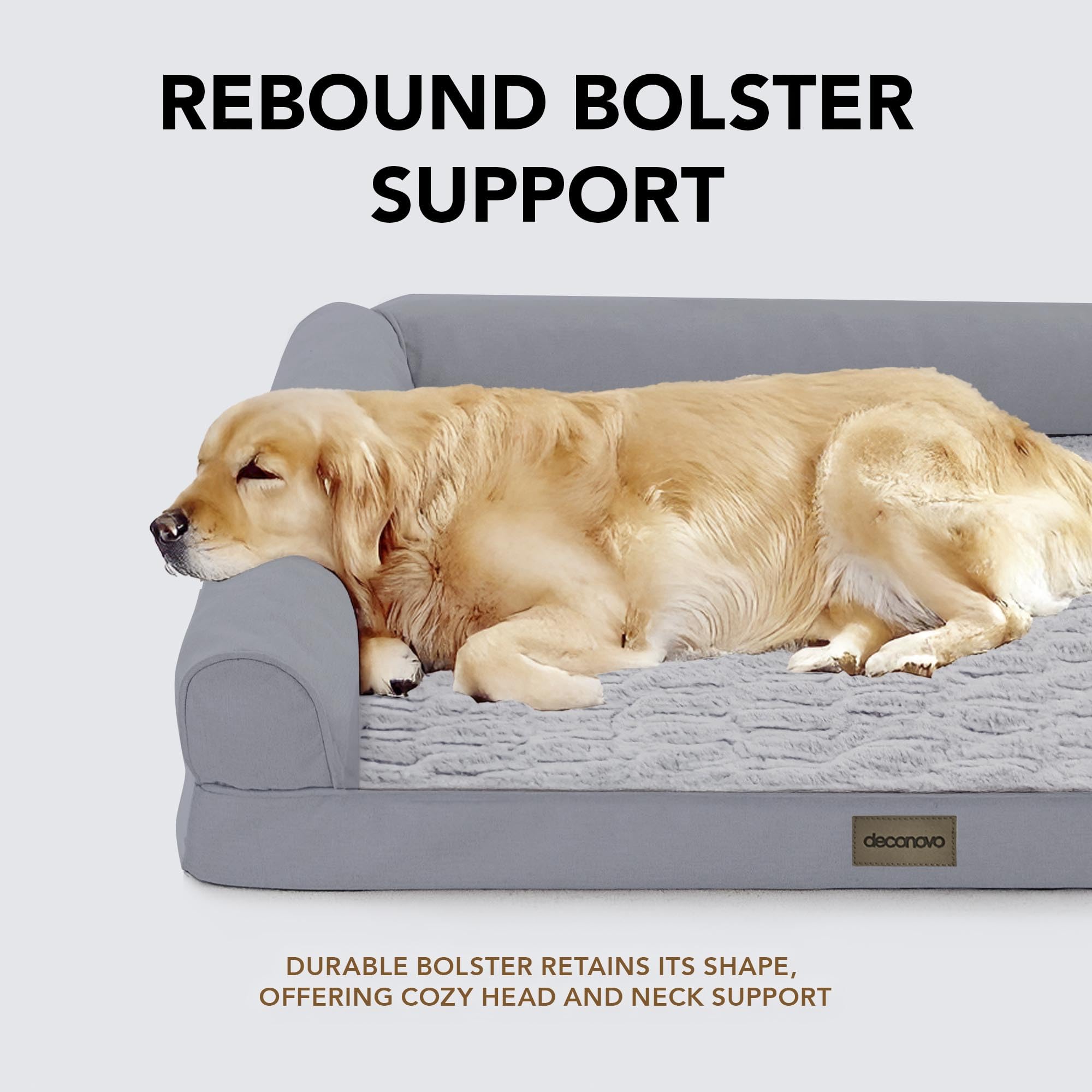 Deconovo sofa dog bed has waterproof-layer for extra floor protection.