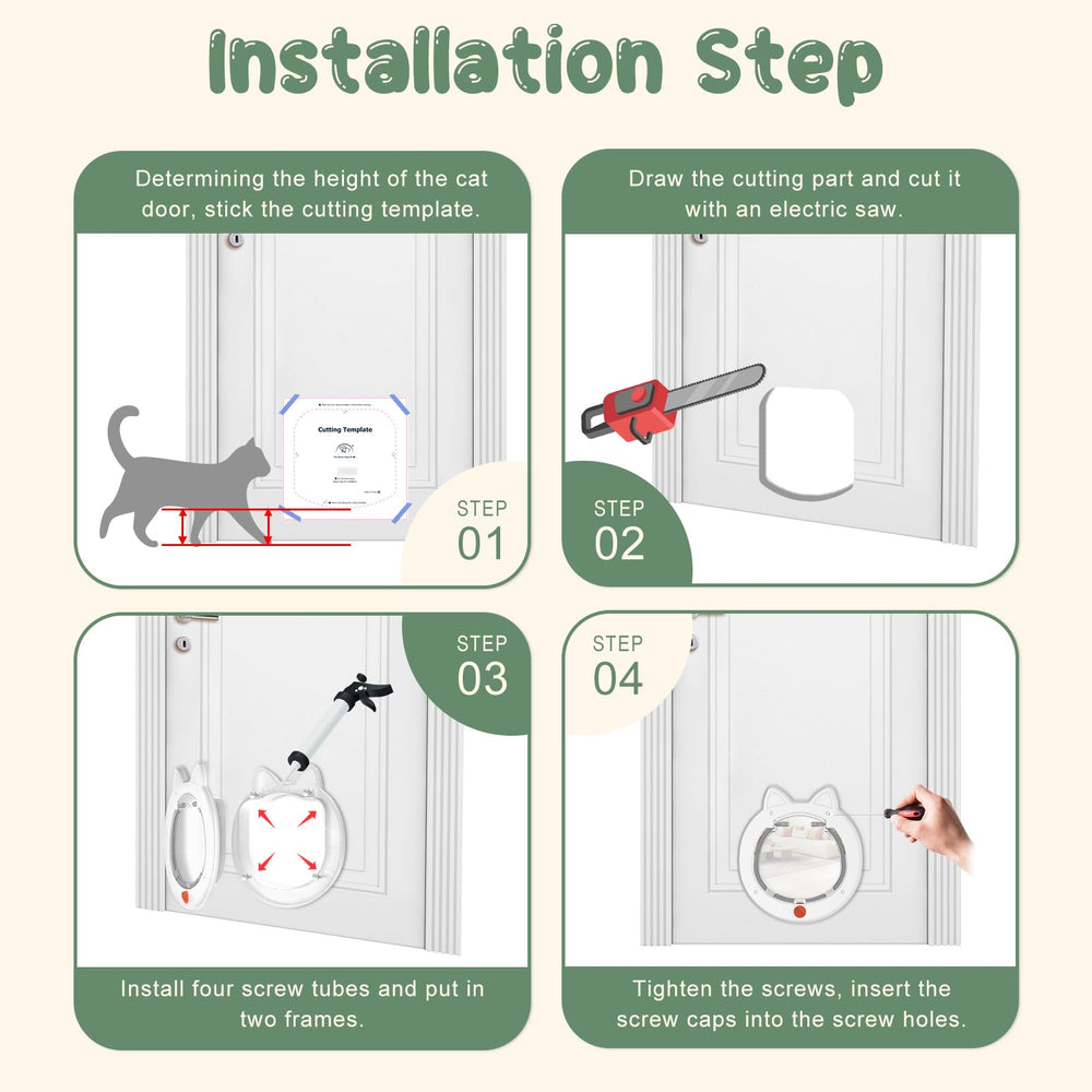 Decormax cat door fit guide helps ensure ideal door compatibility.