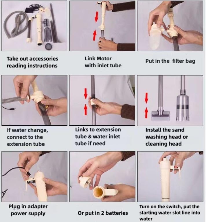 DeeKleen battery-operated vacuum demonstrates cordless convenience during maintenance.