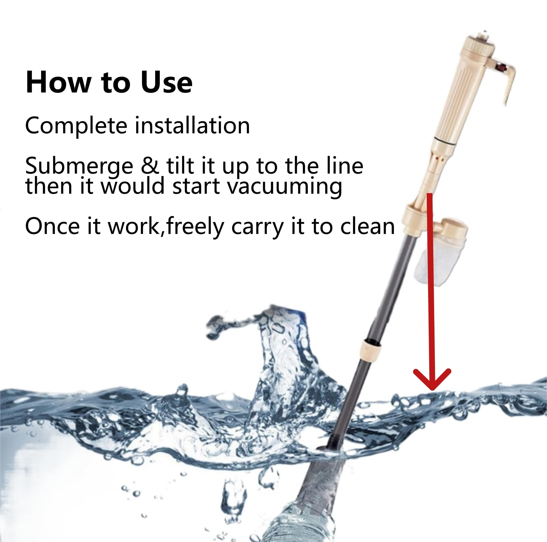 DeeKleen water-change function enables effortless substrate and water changes.