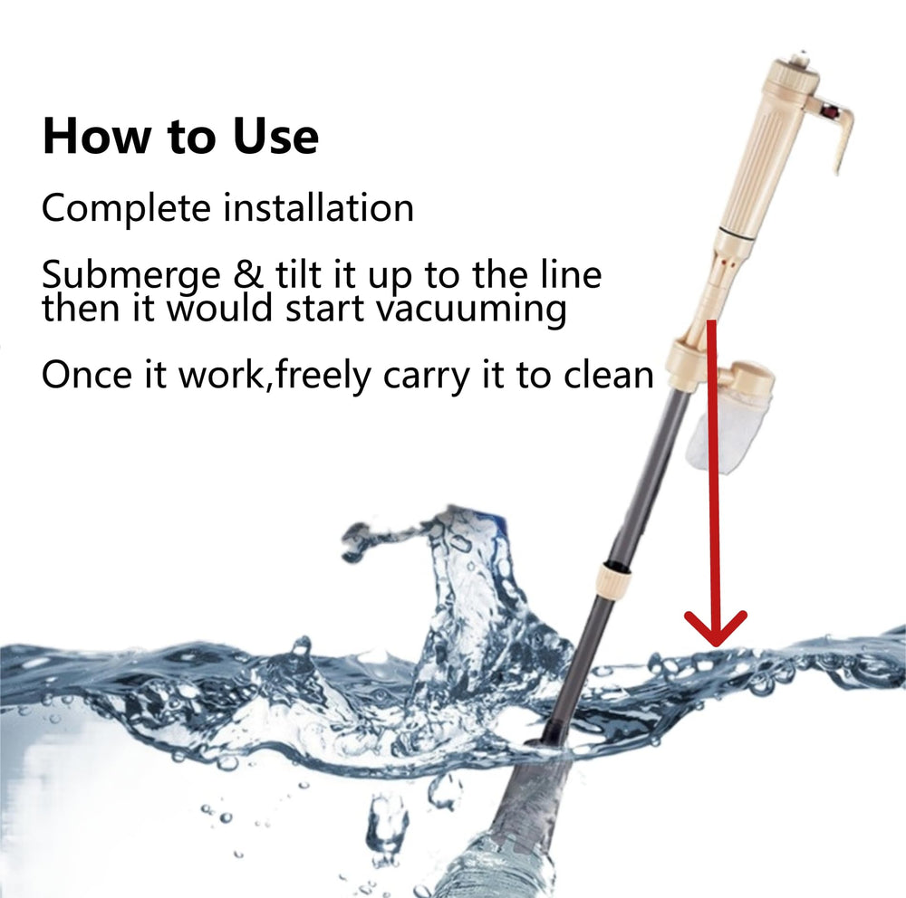 DeeKleen water-change function enables effortless substrate and water changes.