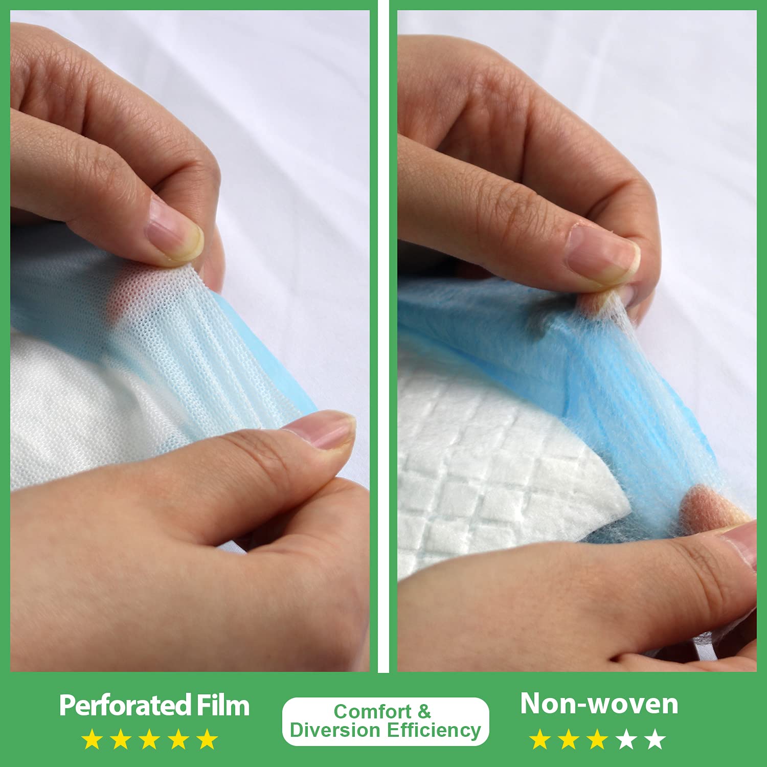 Deep Dear dog pads top-layer perforated film promotes quick surface drying
