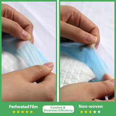 Deep Dear 30x26 potty pad close up perforated top layer quick dry