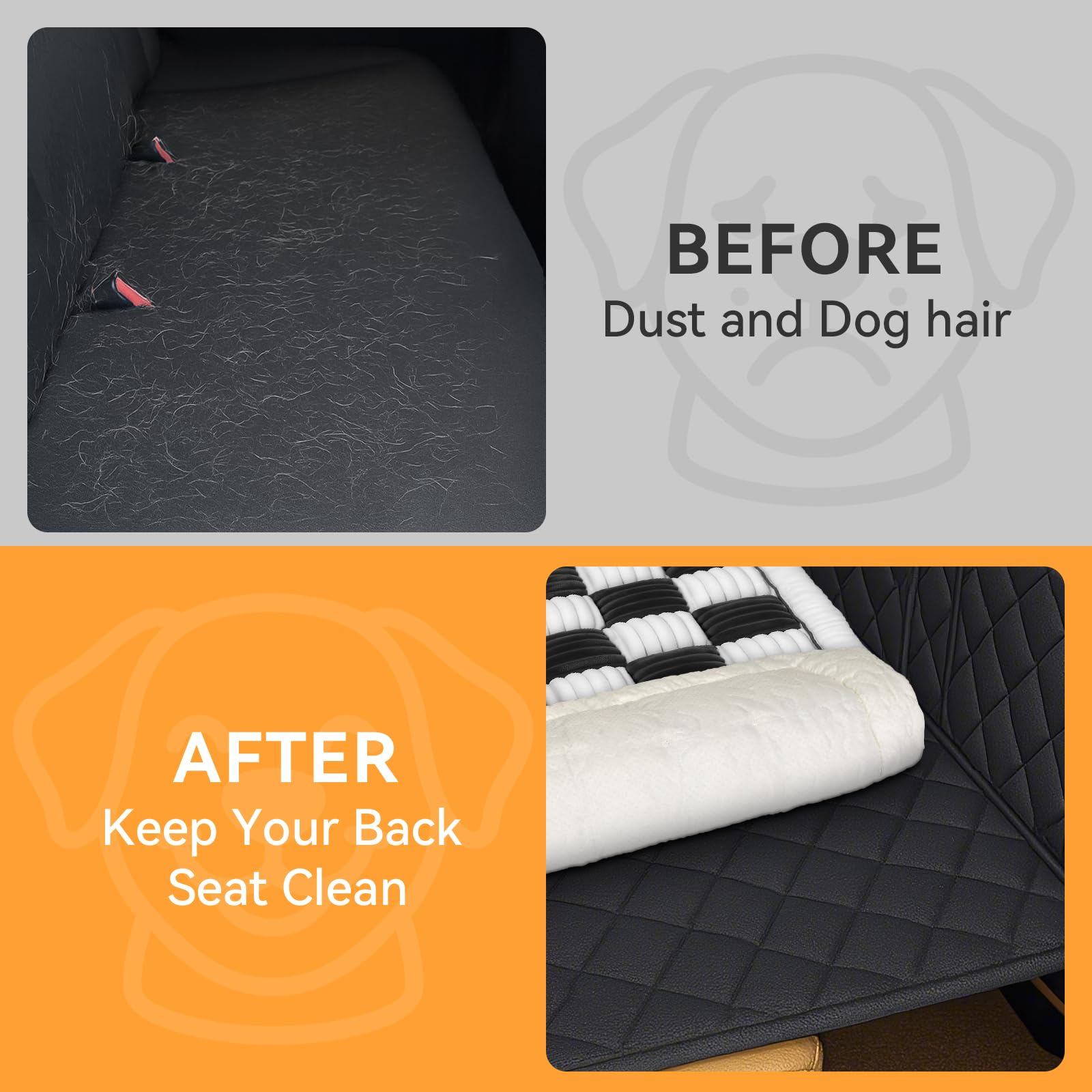 Deep Dream plush backseat mat shows thick, cozy comfort for long trips.