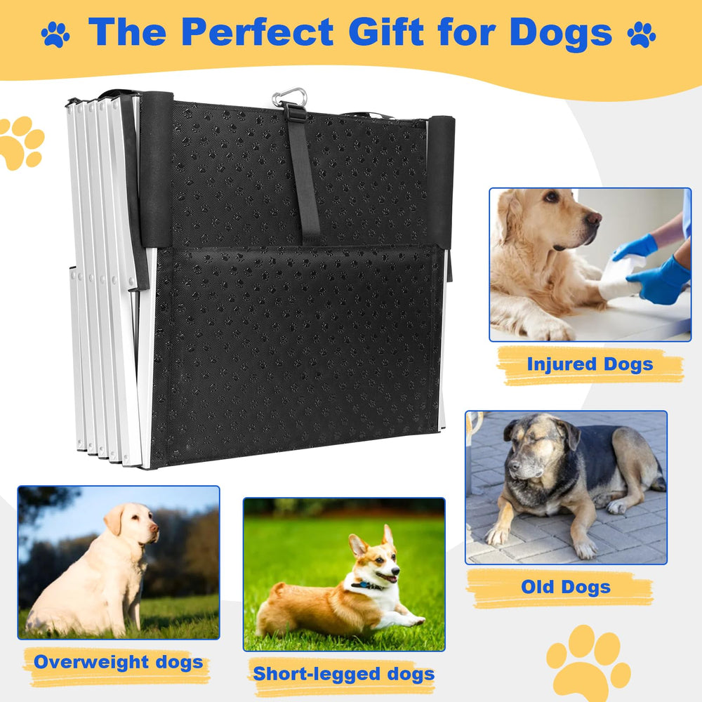 DeerGym folded-compact dog stairs store easily in trunks and closets.