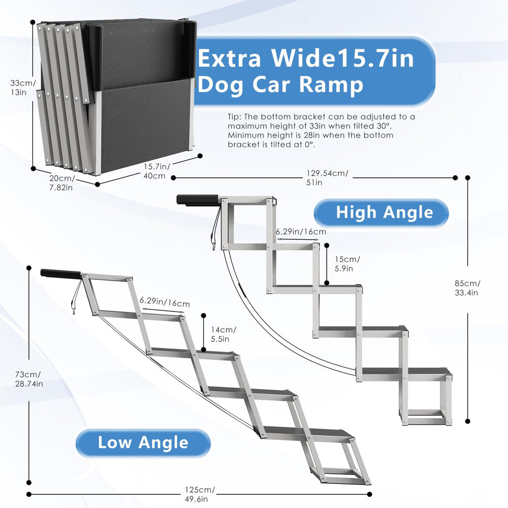 DeerGym dog stairs non-slip surface prevents slips on slick floors
