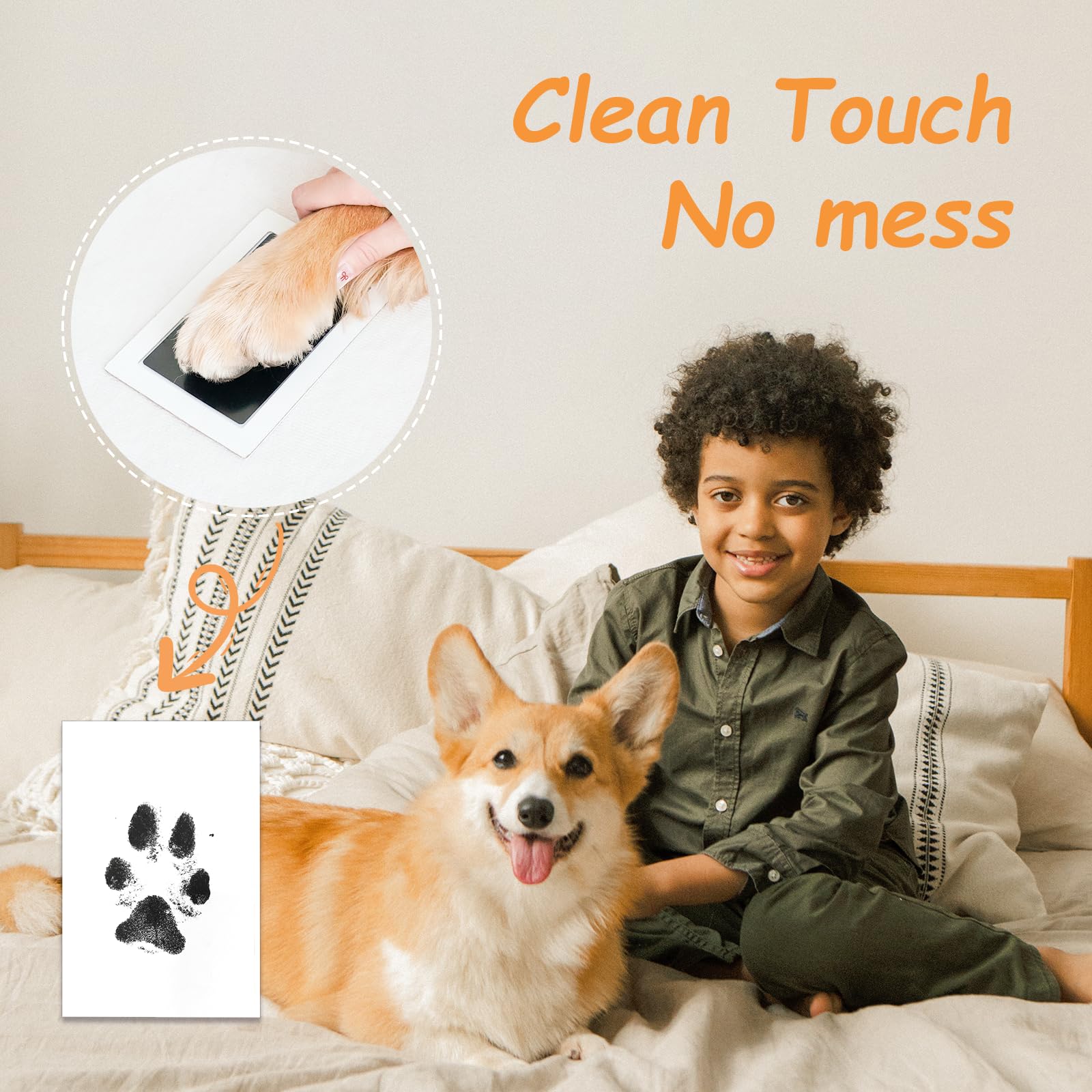 DeerZone Clean Touch inkpads preventing ink exposure while capturing paw impressions