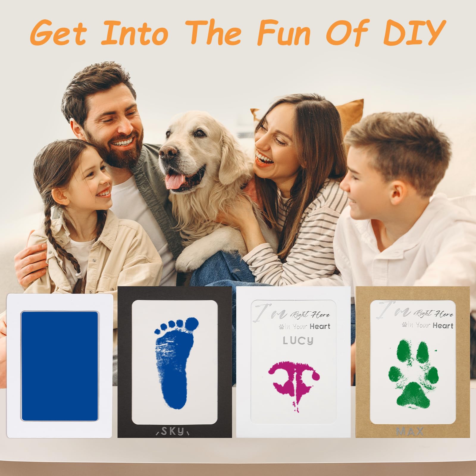 DeerZone Inkless Paw Print Kit clean-touch concept image emphasizes a no-mess, user-friendly experience.