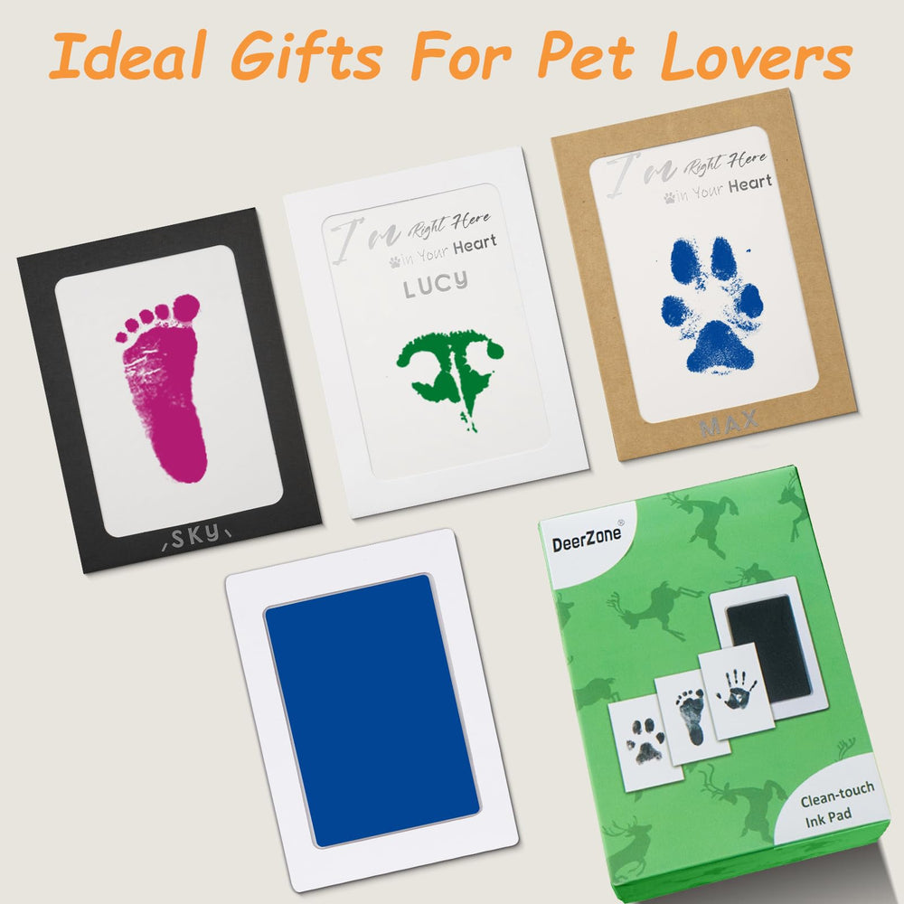 DeerZone Inkless Paw Print Kit dog nose print example shows a unique keepsake option.