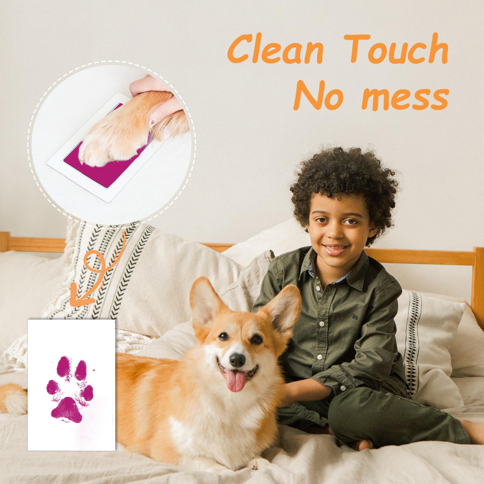 DeerZone Inkless Paw Print Kit imprint cards lay flat stock for clean, ready-to-use prints.