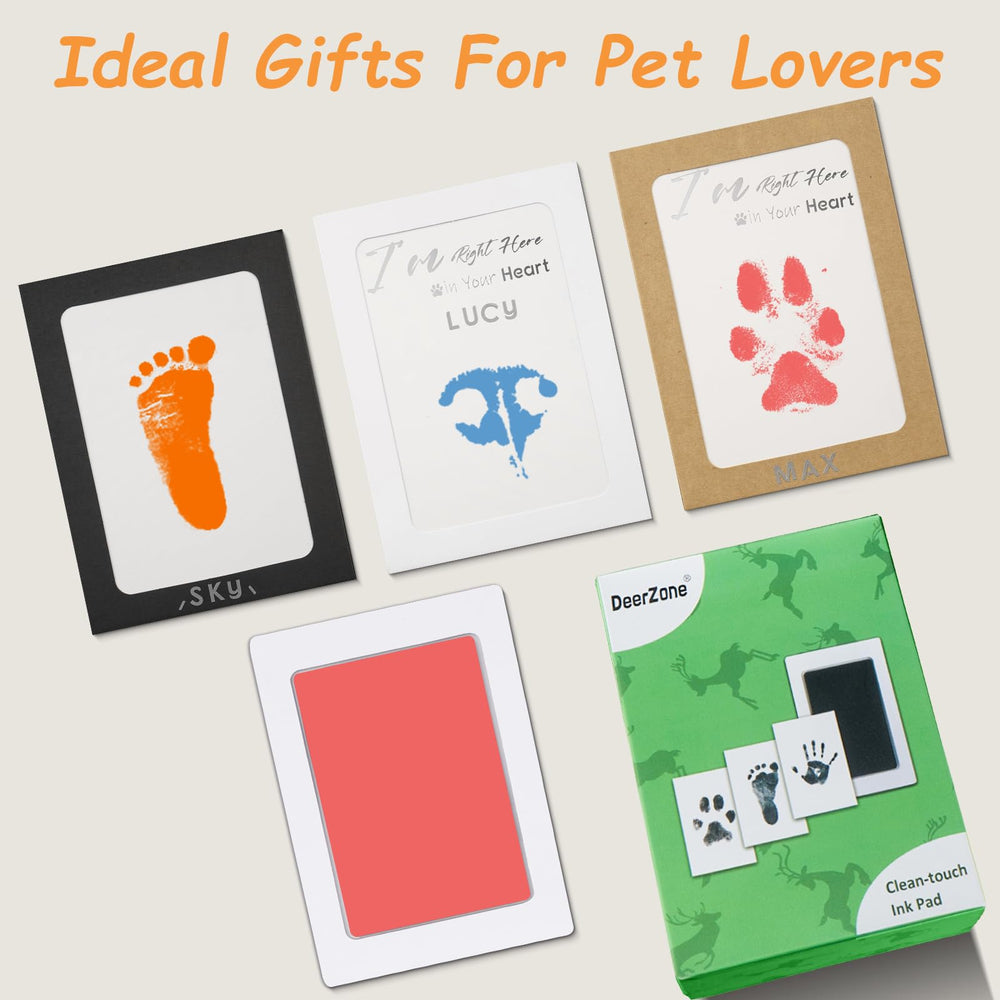 DeerZone inkless paw print kit memorial concept emphasizes lasting pet keepsake memories.