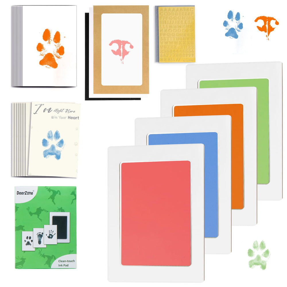 DeerZone inkless paw print kit packaging highlights mess-free setup for easy keepsakes.