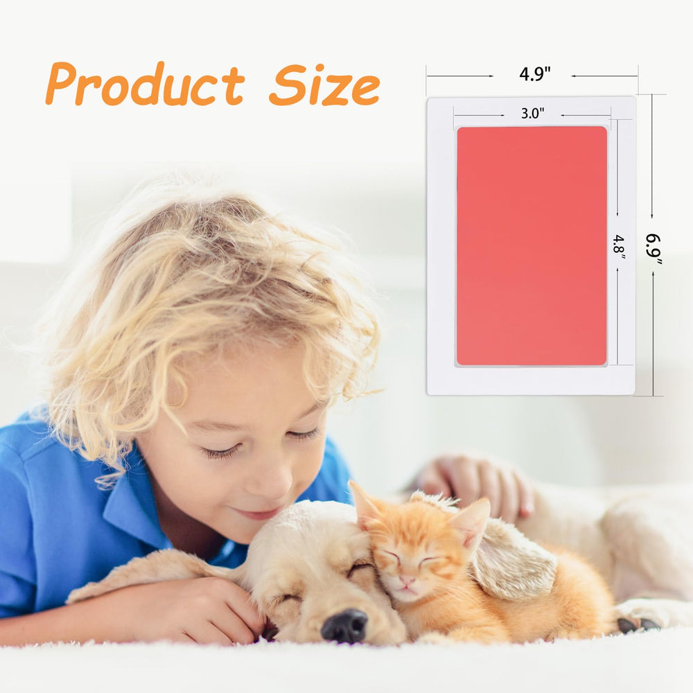 DeerZone inkless paw print kit paw imprint process shown for simple pet prints.