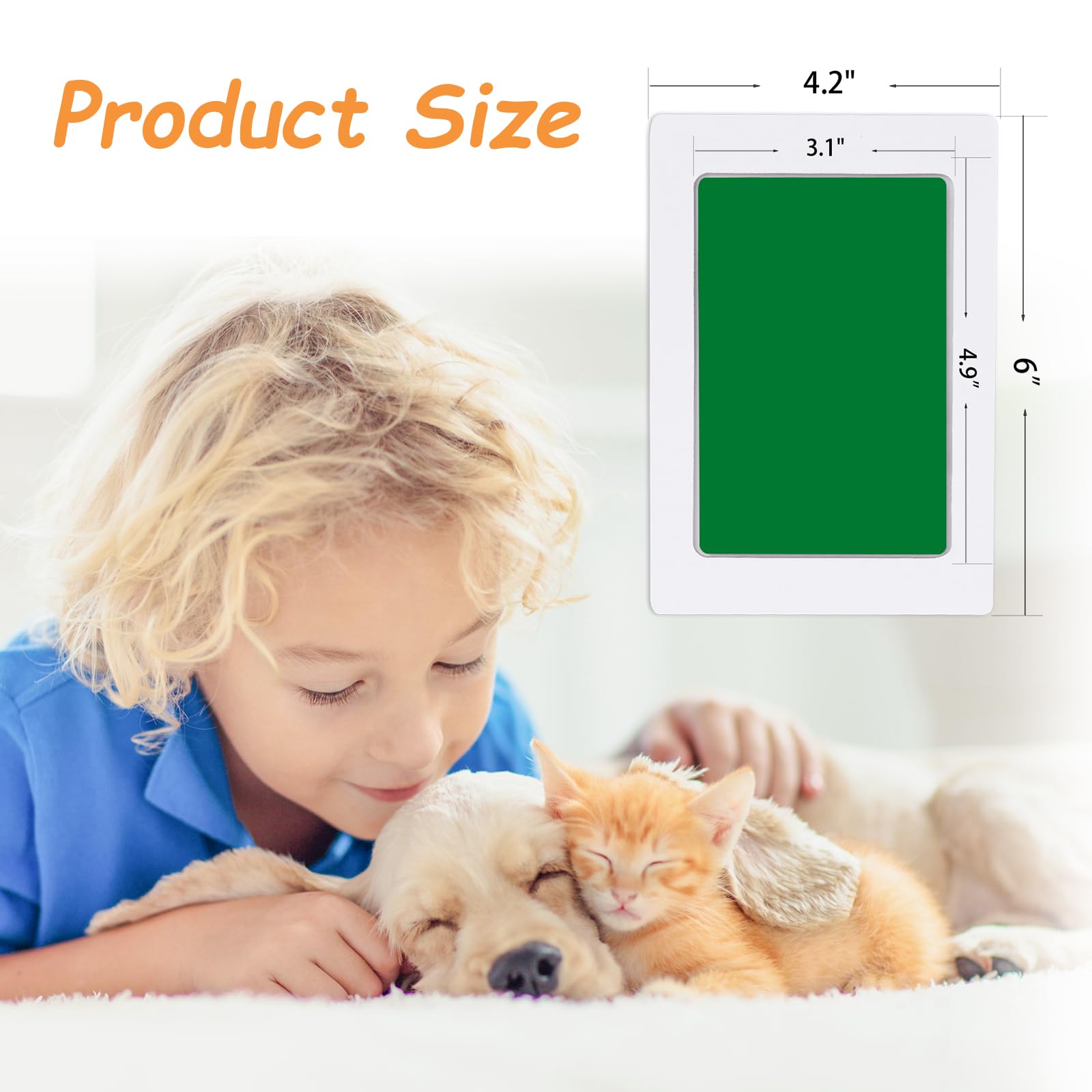 DeerZone Inkless Paw Print Kit two sizes ensure the paws of most dogs and cats fit.