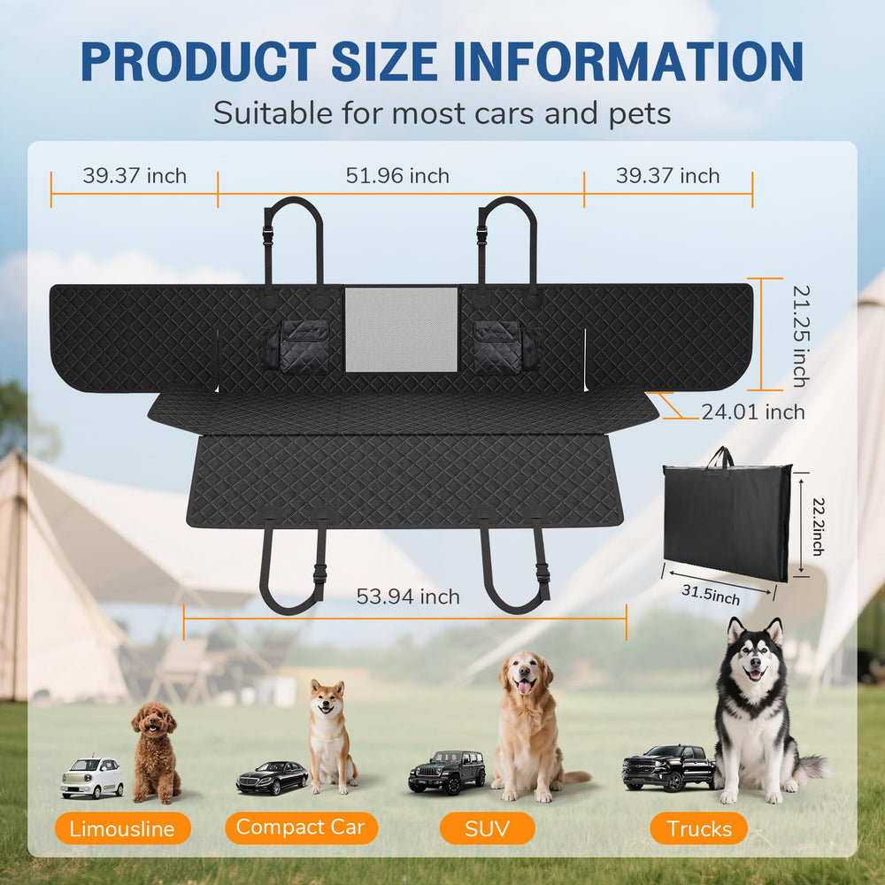 Deeteck dog car seat cover hard bottom support provides sturdy load-bearing for comfortable travel.