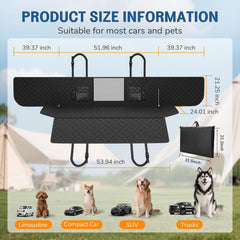 Deeteck dog car seat cover hard bottom support provides sturdy load-bearing for comfortable travel.