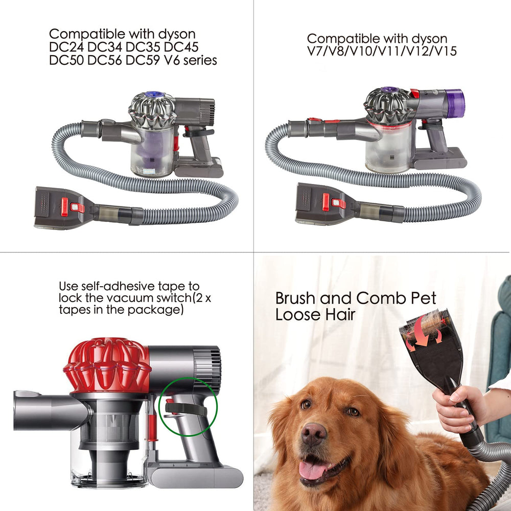 Defurry adaptor tapes kit facilitates quick setup for compatible vacuums.