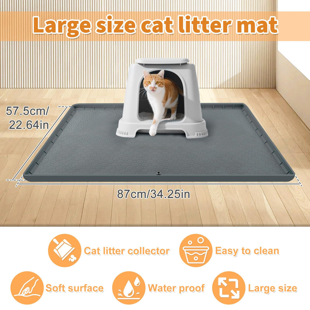 Deisunpet anti-slip base mat stays in place during active cat movement.