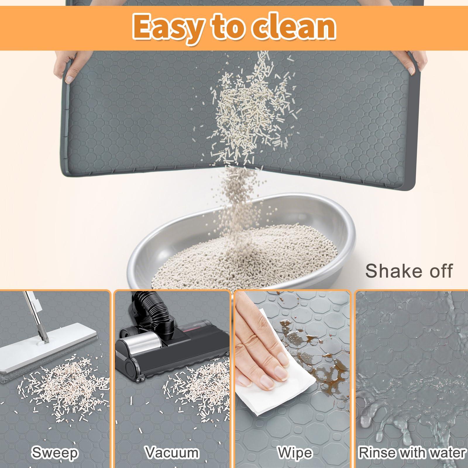 Deisunpet easy-clean design allows quick vacuuming or wipe-down after messes.