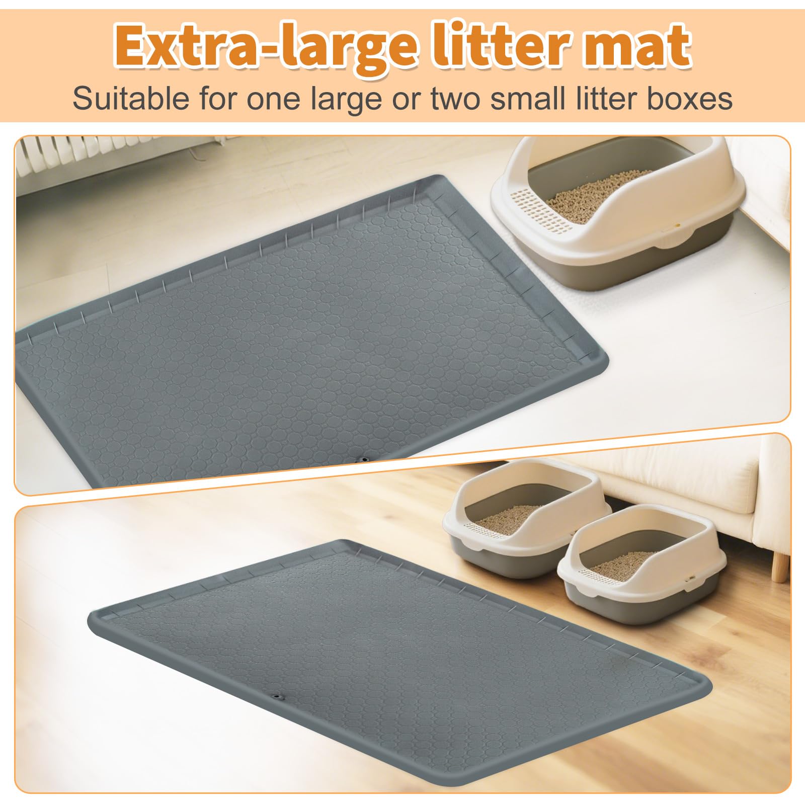 Deisunpet multipurpose mat doubles as a pet food mat, bathroom mat or dirt-trapping mat.