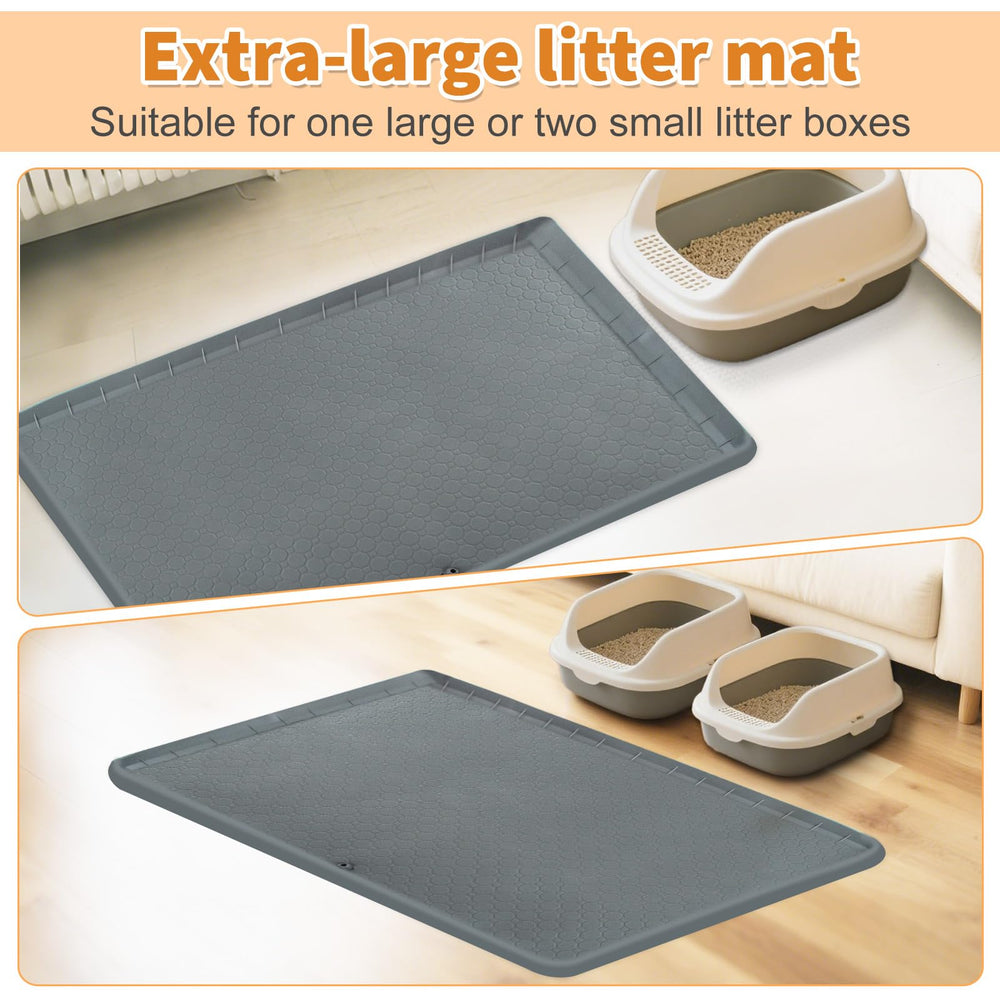 Deisunpet multipurpose mat doubles as a pet food mat, bathroom mat or dirt-trapping mat.