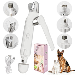 Deisunpet nail clipper with LED front view for precise pet nail trimming.