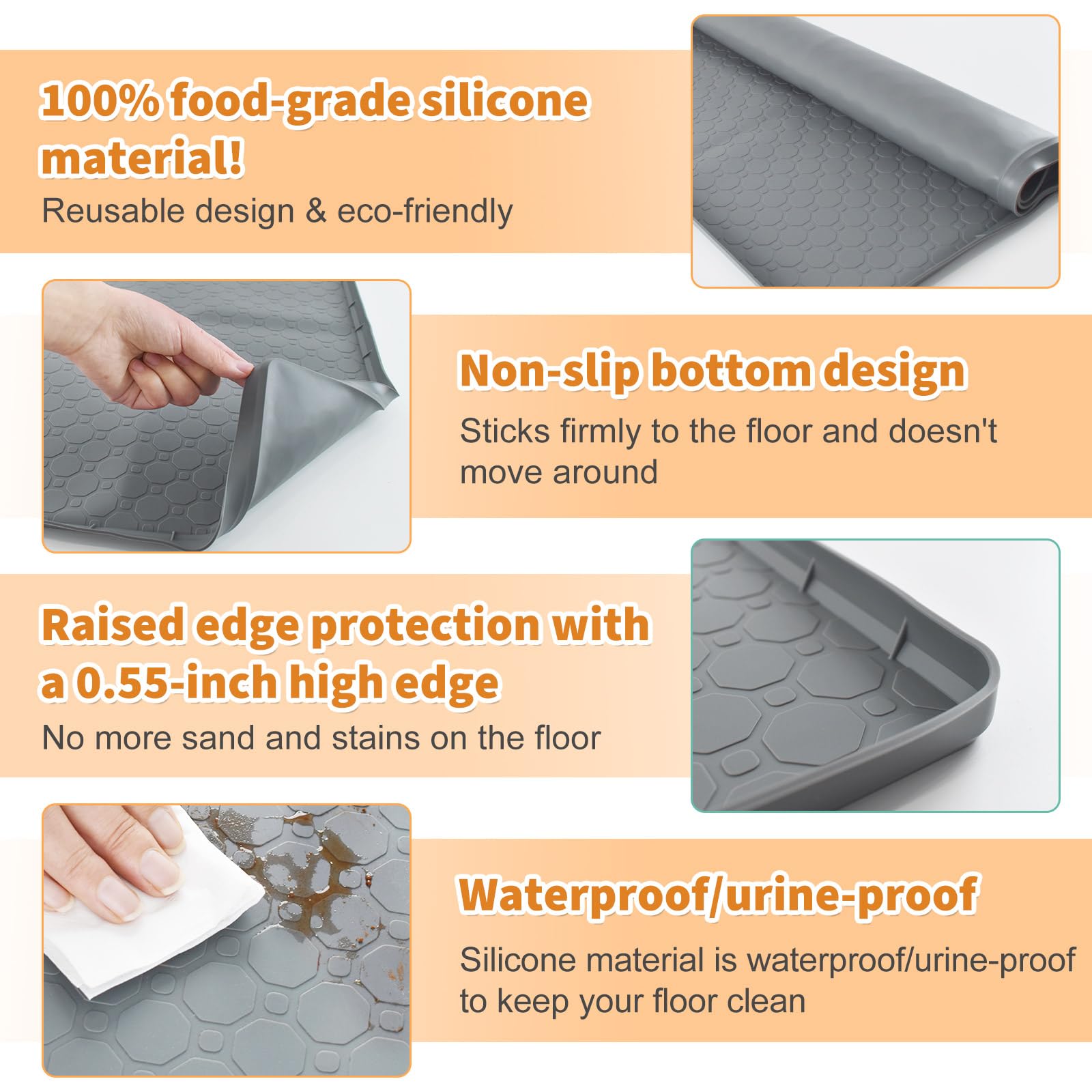 Deisunpet paw-friendly surface cushions paws while protecting floors.