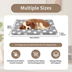 Dekeyoo crate mat 24x16 linen side stays cool for summer use