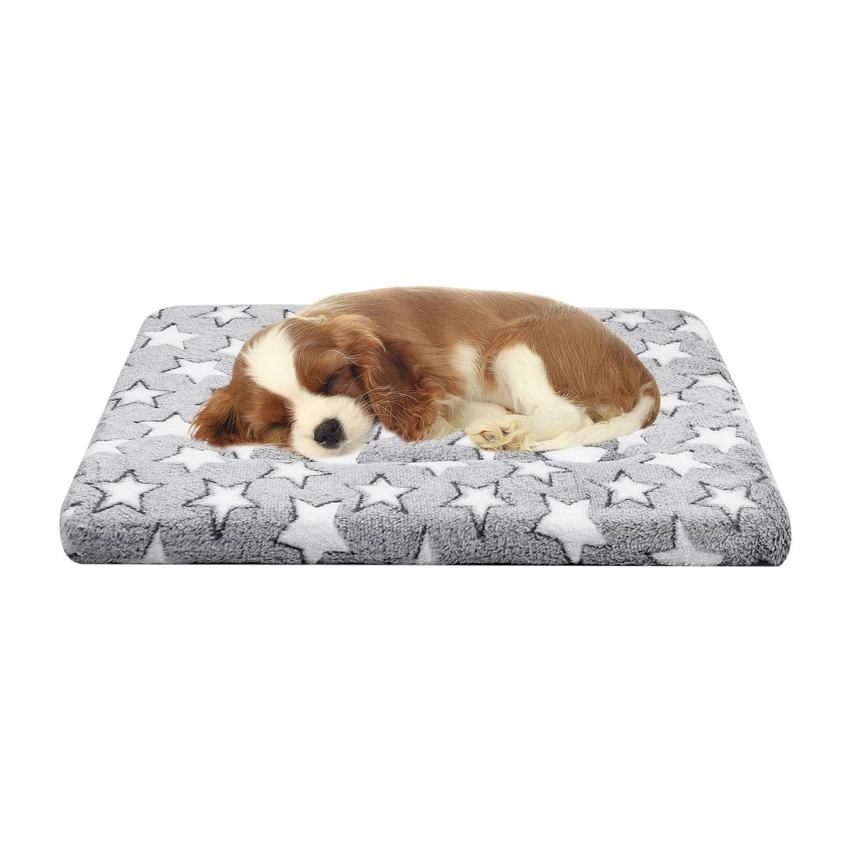 Dekeyoo dog crate mat 24x16 plush side provides warm comfort for small dogs