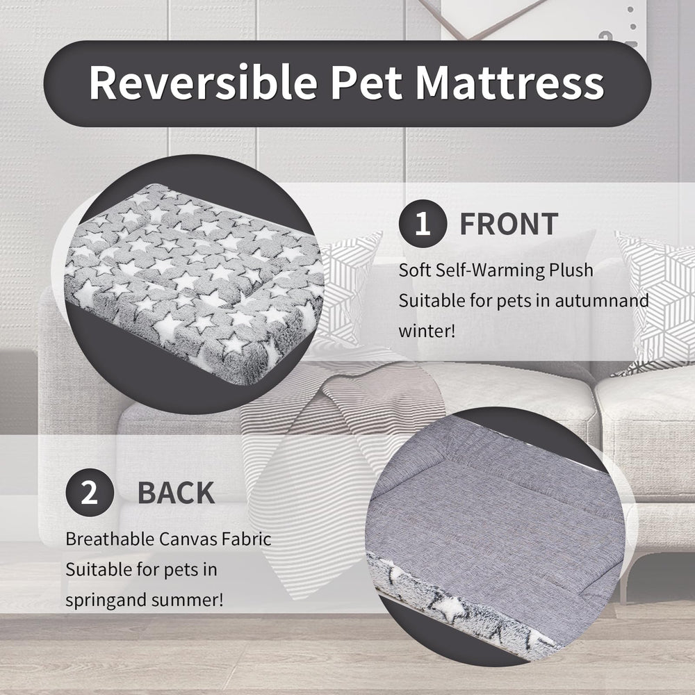 Dekeyoo dog crate mat plush closeup highlights softness and warmth