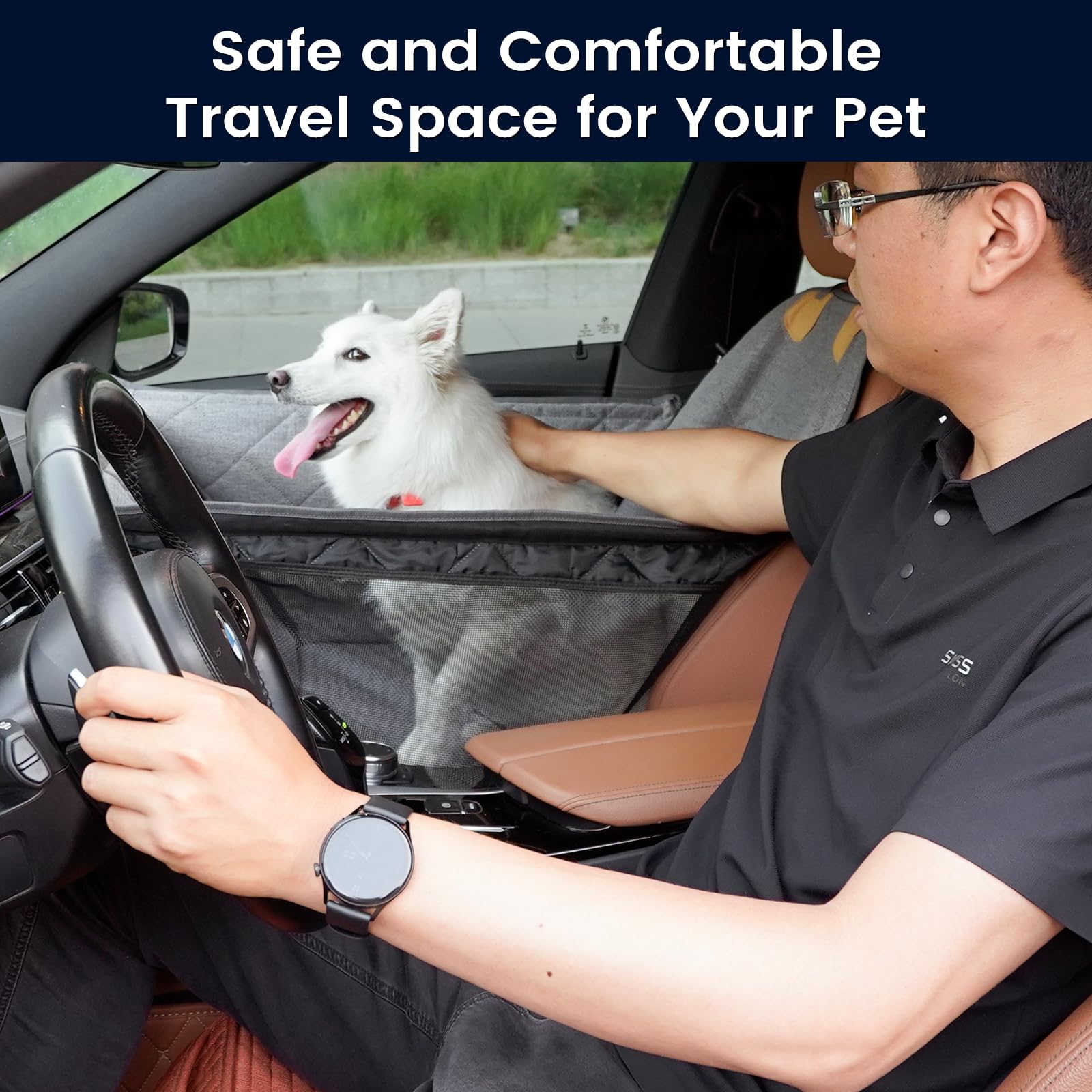 Dekeyoo front seat dog car seat door-protection flap shields doors