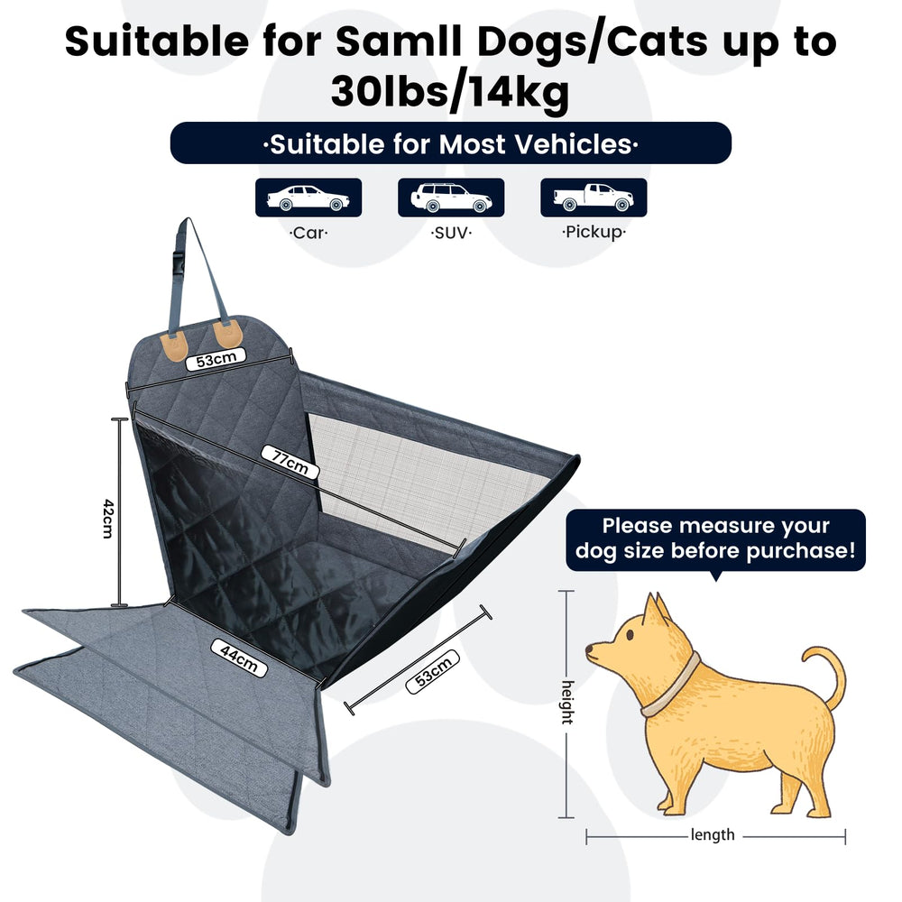 Dekeyoo front seat dog car seat mesh window for ventilation and visibility
