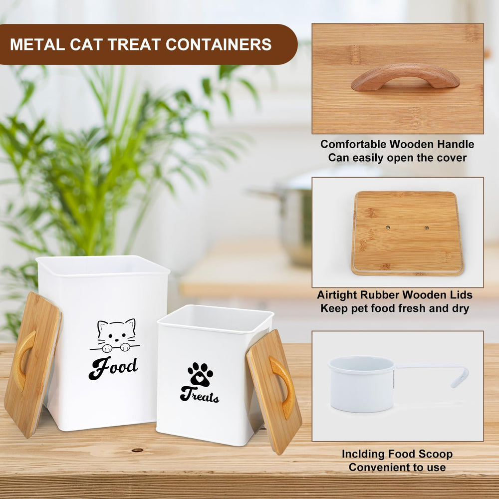 Dekosilave cat cookie jar on counter adds organized decor and ease of access.