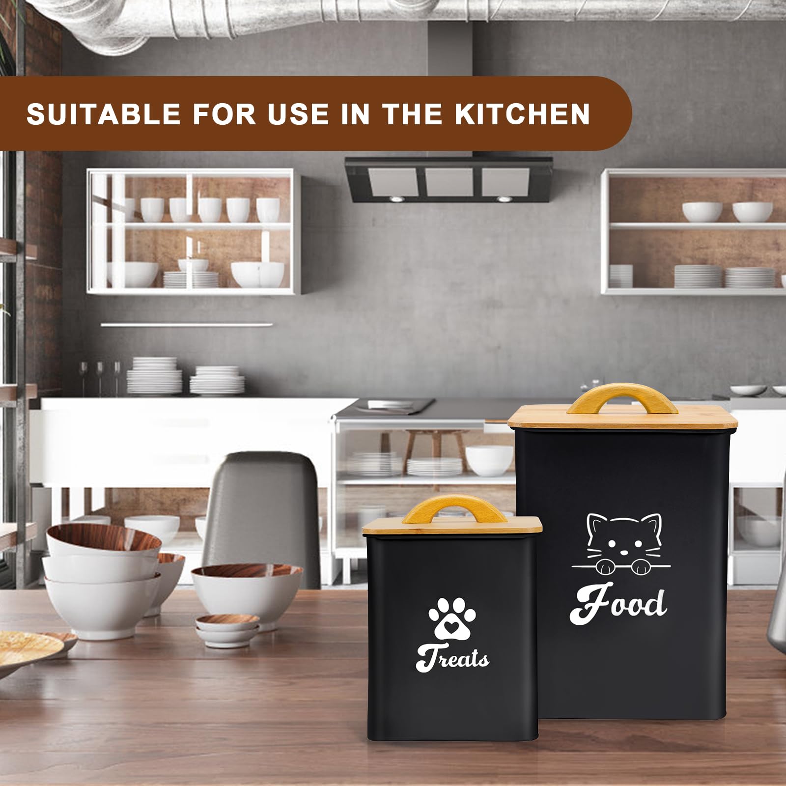 Dekosilave large-capacity cat food container with secure seal, ideal for bulk snacks