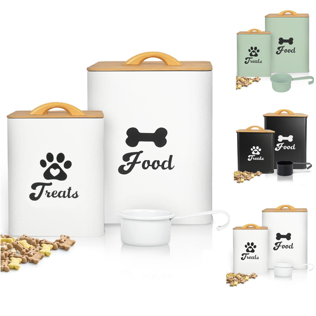 Dekosilave large dog treat container lid close-up demonstrates airtight seal for freshness.