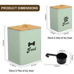 Dekosilave metal dog food storage is durable and rust-resistant for daily snacks.