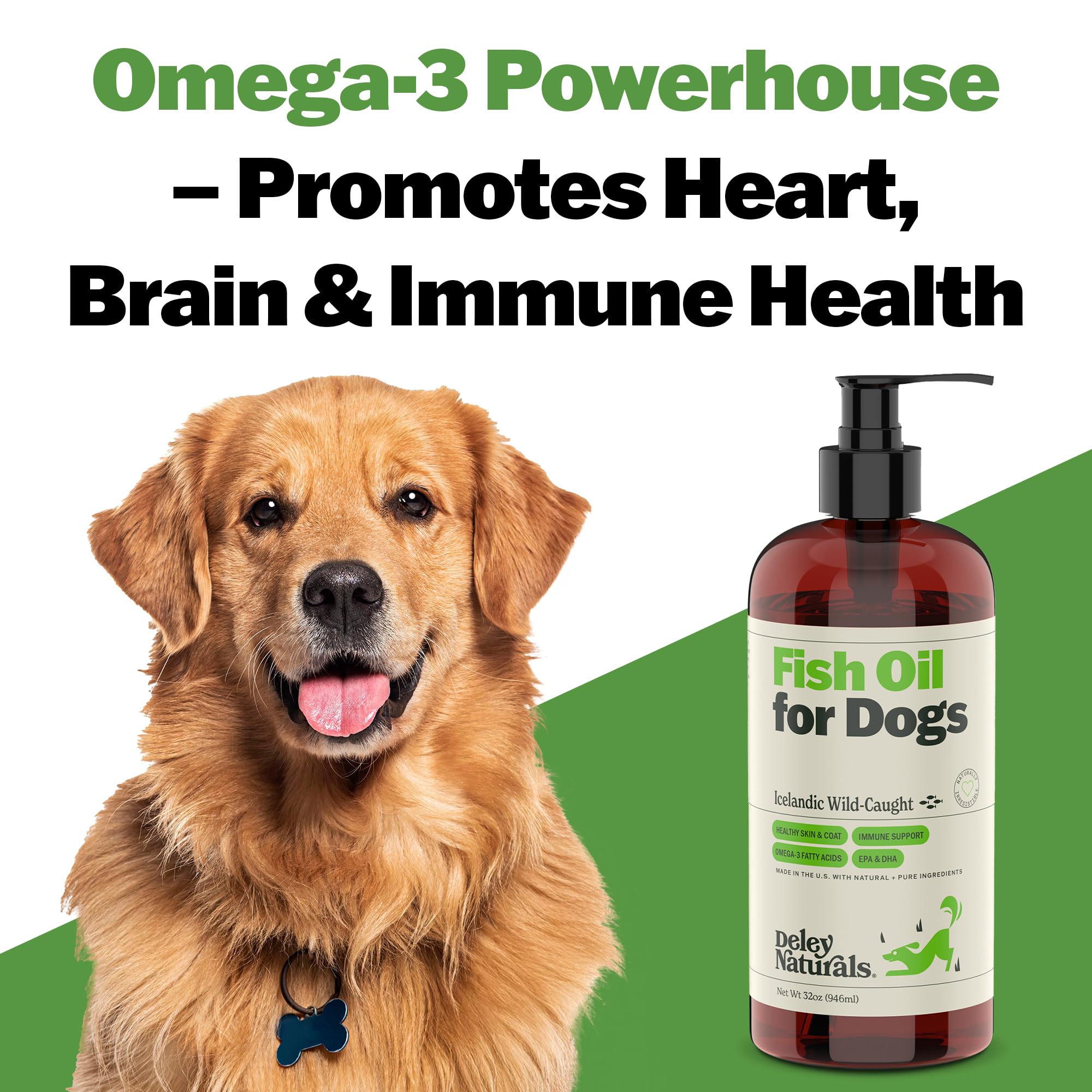 Deley Naturals Dog Fish Oil supports joint mobility during play
